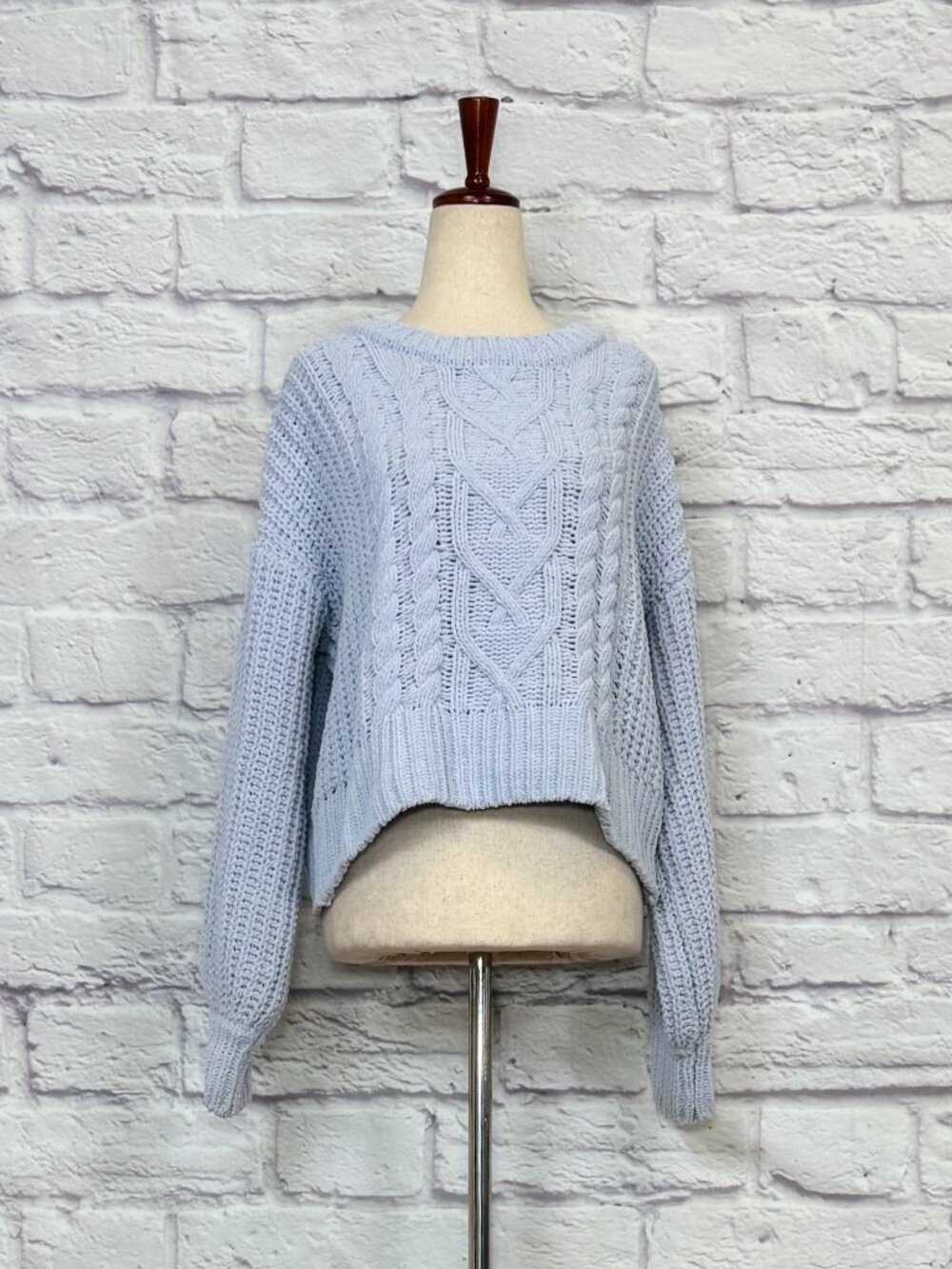 Altar'd State Sky Blue Chunky Knit Sweater